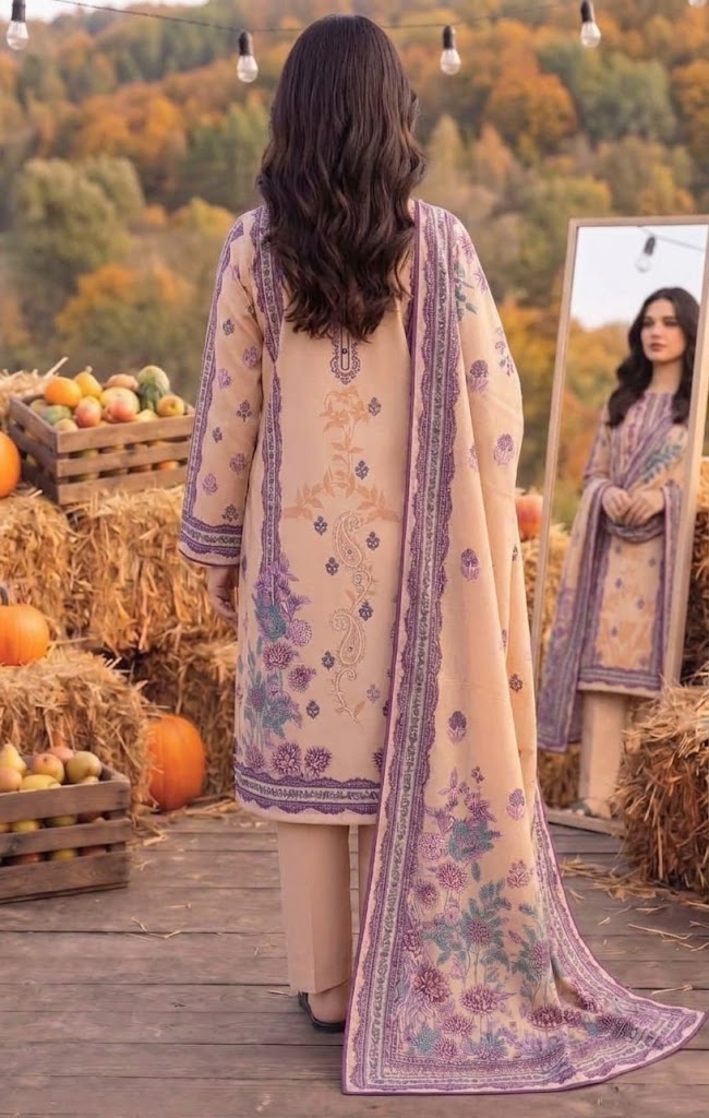 Beige Purple Linen 3-Piece Suit