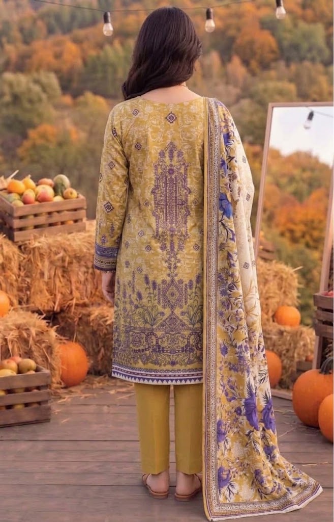 Mustard Ethnic Linen 3-Piece Suit
