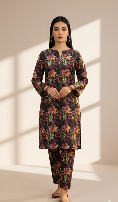 Printed 2-Piece Suit - Pink Floral