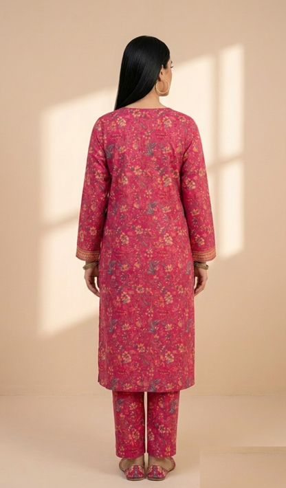 Printed 2-Piece Suit - Red Floral