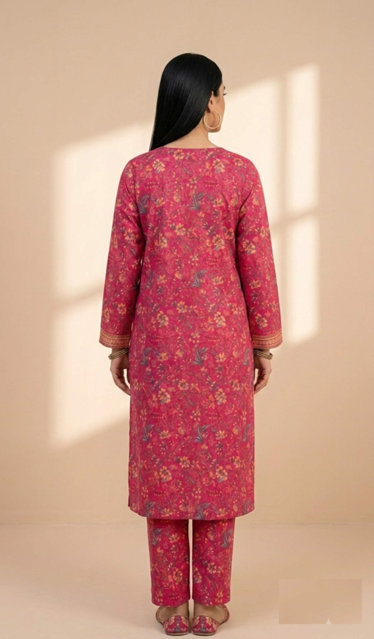 Printed 2-Piece Suit - Pink Geometric