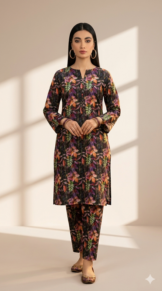 Printed 2-Piece Suit - Pink Floral