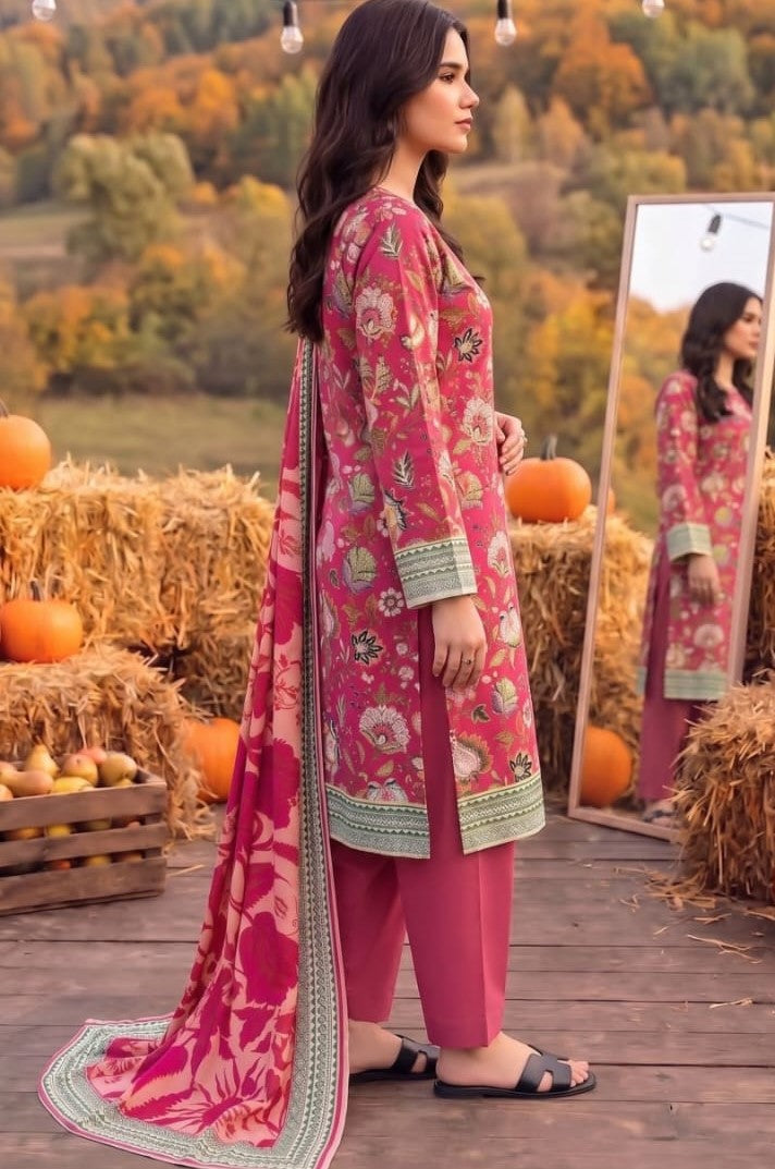 Pink Garden Linen 3-Piece Suit