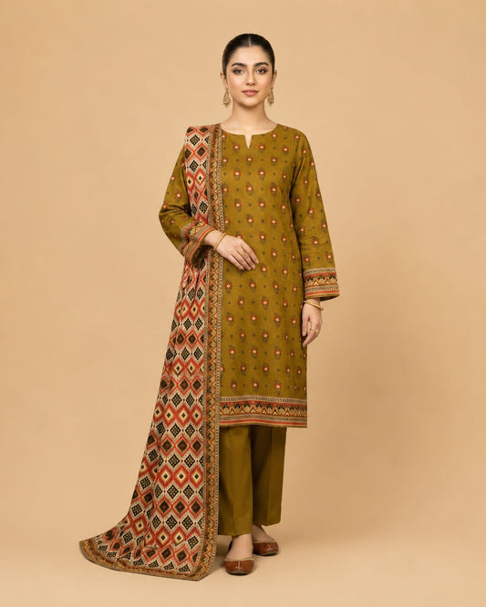 Olive Mosaic – Deep Olive Green 3-Piece Suit