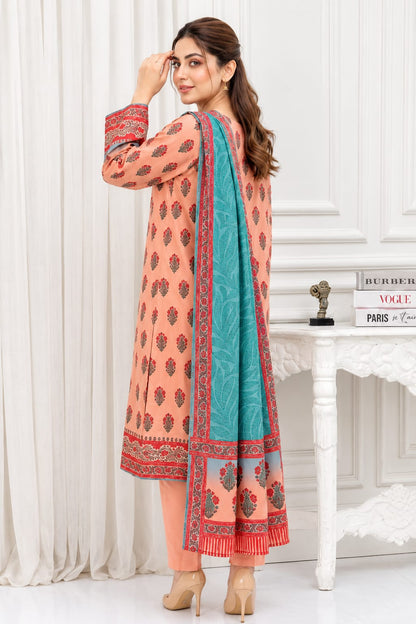 Peach Print 3-Piece Suit
