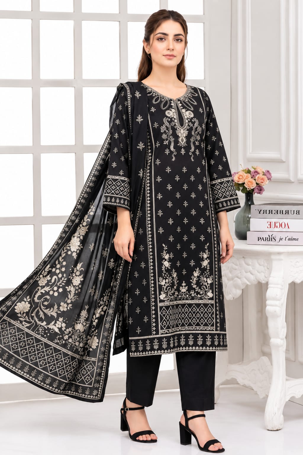 Black Motif 3-Piece Suit
