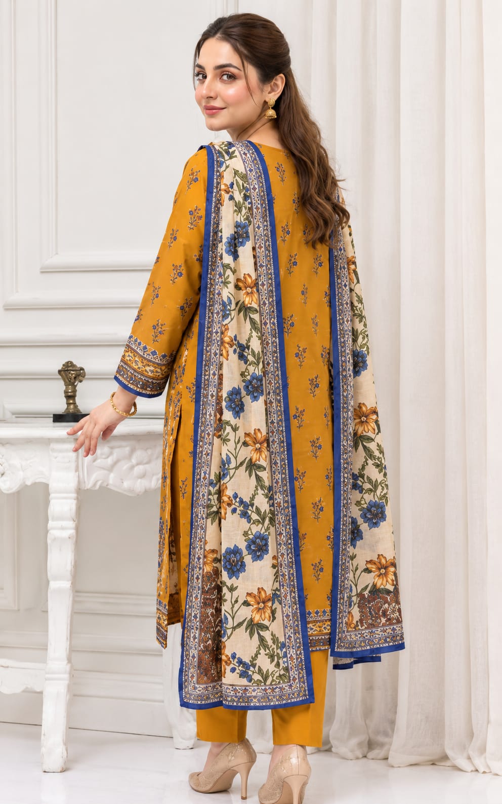 Mustard Paisley 3-Piece Suit