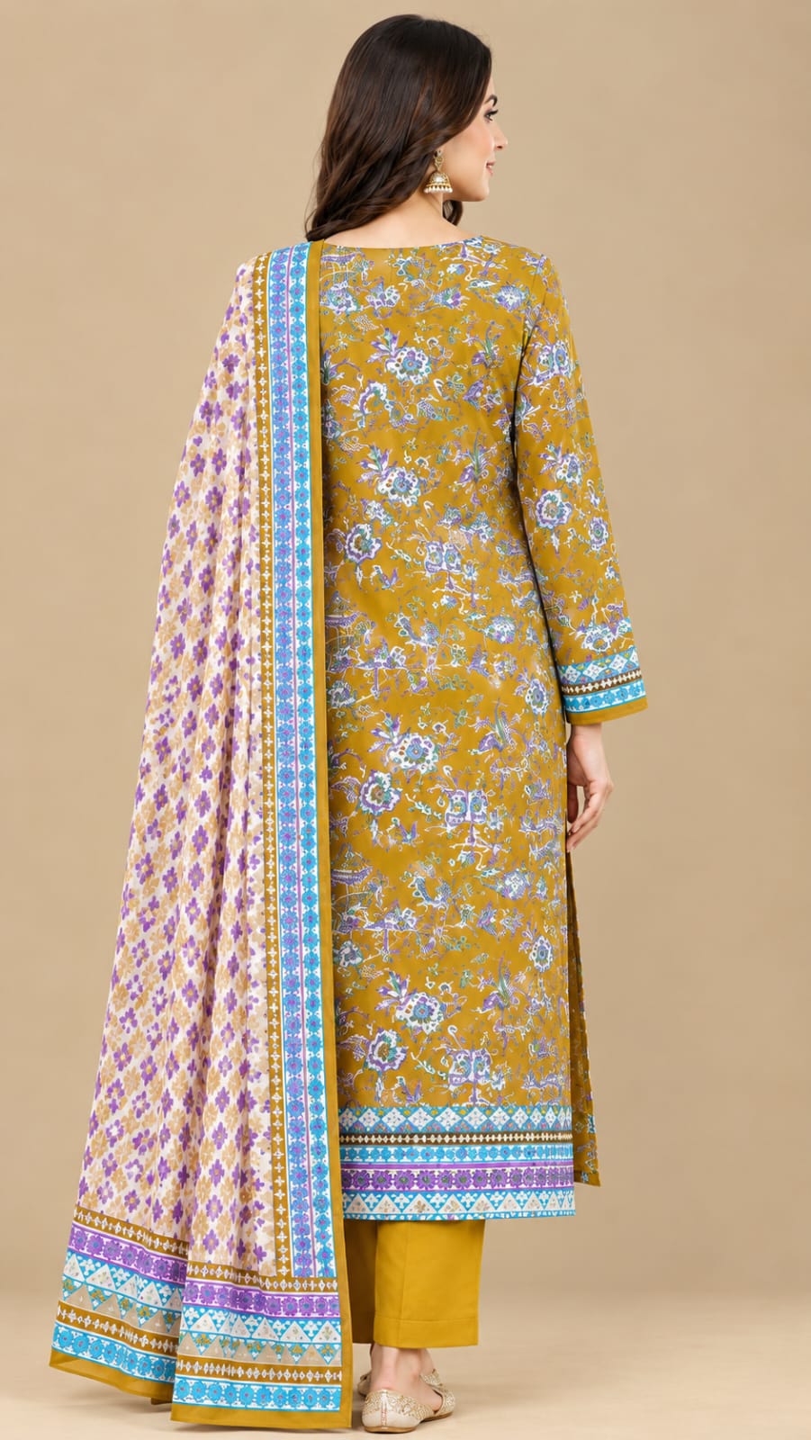 Olive Diamond 3-Piece Suit