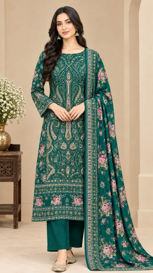 Emerald Paisley 3-Piece Suit