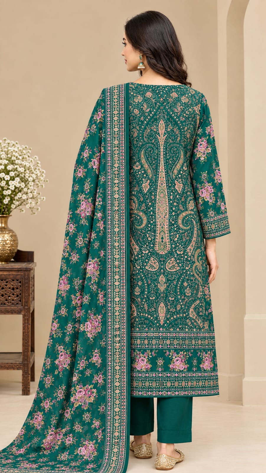 Emerald Paisley 3-Piece Suit