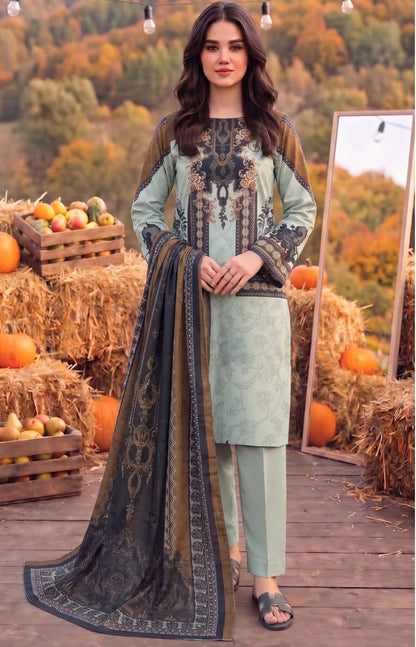 Mint Baroque Linen 3-Piece Suit