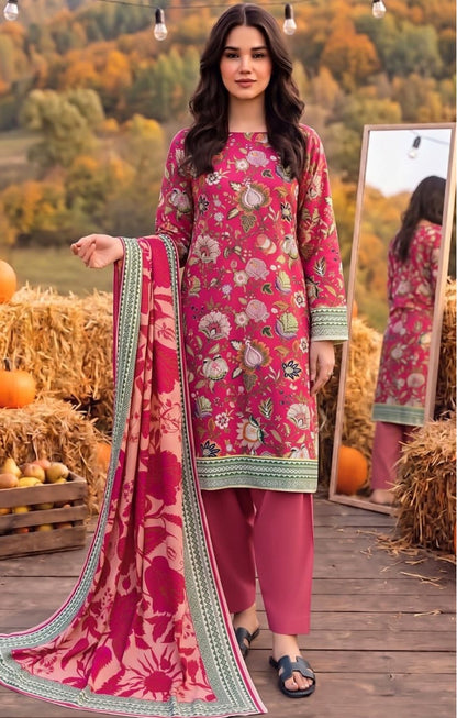 Pink Garden Linen 3-Piece Suit