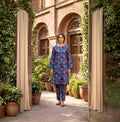 Printed 2-Piece Suit - Dark Multicolor Leaf