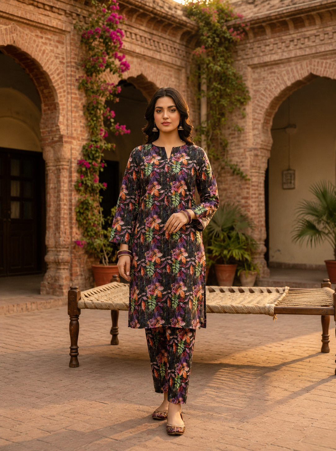 Printed 2-Piece Suit - Pink Floral